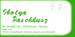 ibolya paschkusz business card